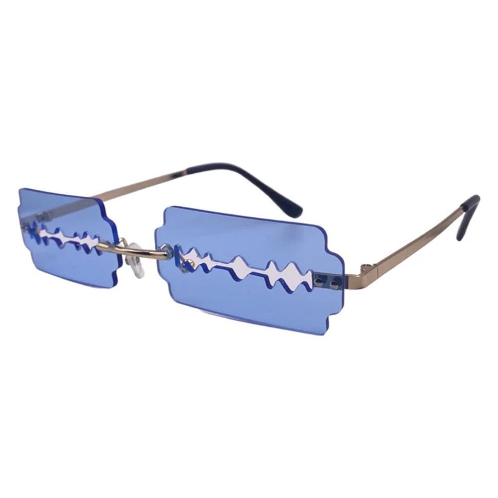 6171 | Blue Razor Novelty Sunglasses - Picture 3 of 5